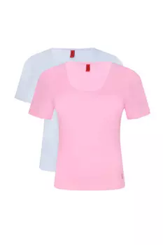 Футболка Hugo Bodywear 2-pack Regular Fit, небесно-голубой