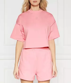 Футболка HUGO Cropped Tee Regular Fit, роза