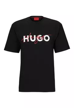 Футболка HUGO DAKAISHI Relaxed Fit, черный