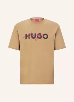 Футболка HUGO DAKAISHI, светло-коричневый