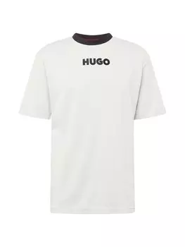 Футболка HUGO Daktai, серый/светло-серый