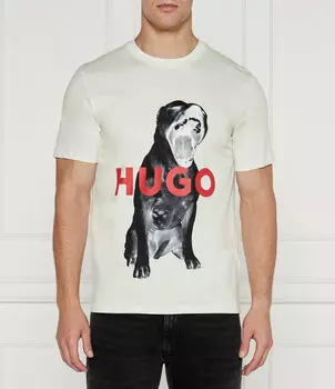 Футболка HUGO Dayaking Regular Fit, белый