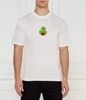 Футболка HUGO Dilippers Relaxed fit, белый