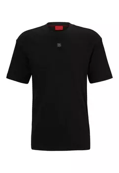 Футболка HUGO DINGLEY Regular Fit, черный
