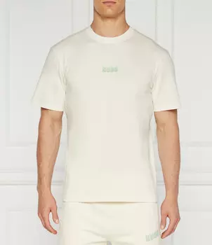Футболка HUGO Diqitee Comfort fit, кремовый