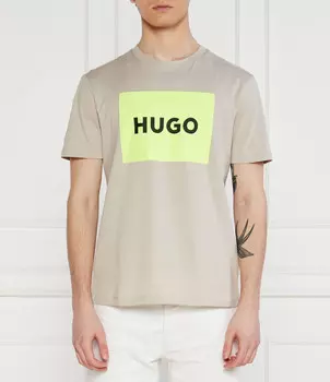 Футболка HUGO Dulive222 Regular Fit, бежевый