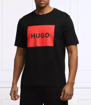Футболка HUGO dulive222 regular fit, черный
