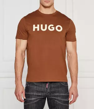 Футболка HUGO Dulivio Regular Fit, коричневый