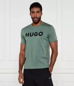 Футболка Hugo Dulivio Regular Fit, зеленый / черный