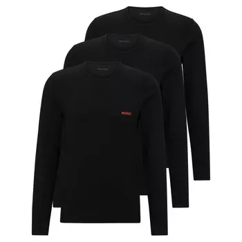 Футболка HUGO Longsleeve 3er Pack, черный