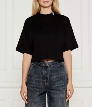 Футболка Hugo Melody Cropped Fit, черный
