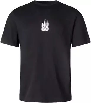 Футболка Hugo Men's Dalsar Small Logo с коротким рукавом, черная Hugo Boss