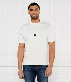 Футболка Hugo Relaxed Fit с тиснением, белый