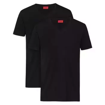 Футболка HUGO Short sleeve v neck, черный
