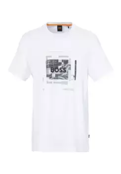 Футболка HUGO Underwear "Linked T-Shirt", с принтом HUGO, розовый
