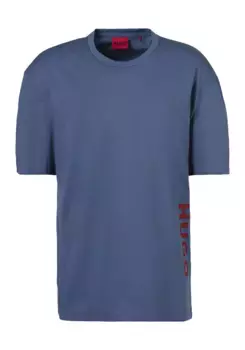 Футболка HUGO Underwear "T-SHIRT RN RELAXED" с надписью-логотипом сбоку, синий