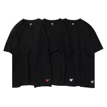 Футболка Human Made T-Shirt (3 Pack) Black, черный