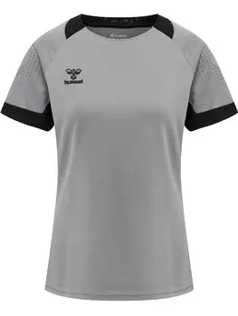 Футболка Hummel Frauentrikot S/S Hmllead S/S Poly Jersey Women, серый меланж