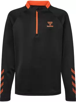 Футболка Hummel L/S Hmlgg12 Action Half Zip Sweat Kids, черный