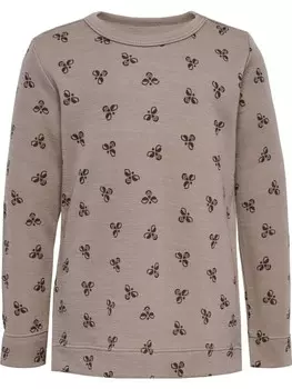 Футболка Hummel L/S Hmlvilmo Kinder, цвет fungi/major brown