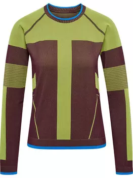 Футболка Hummel L/S Raglanrmel Hmlseamless Damen, цвет fig