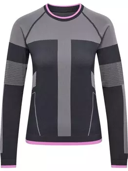 Футболка Hummel L/S Raglanrmel Hmlseamless Damen, цвет obsidian