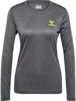 Футболка Hummel L/S Woman, цвет FORGED IRON MELANGE