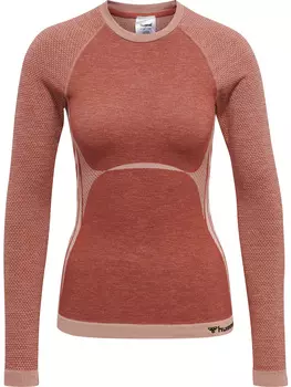 Футболка Hummel Ls, цвет WITHERED ROSE/ROSE TAN MELANGE