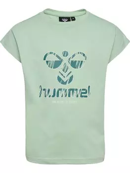 Футболка Hummel Olivia, бензин/пастельный зеленый