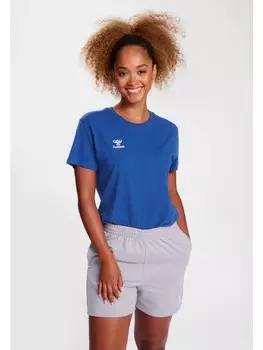 Футболка Hummel Rundhalsausschnitt gesticktes Logo Regular fit, синий