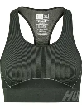 Футболка Hummel S/L Hmlte Christel Seamless Sports Top, цвет CLIMBING IVY/SEAGRASS MELANGE
