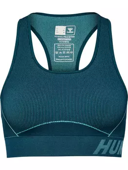 Футболка Hummel S/L Hmlte Christel Seamless Sports Top, цвет DEEP TEAL/PASTEL TURQUOISE MEL