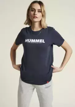Футболка hummel с принтом логотипа, цвет морской волны