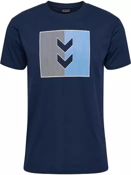 Футболка Hummel S/S Hmlactive Stripe Co Tee S/S, цвет DRESS BLUES
