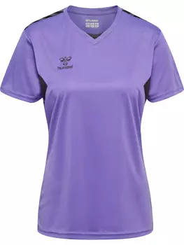 Футболка Hummel S/S Hmlauthentic Pl Jersey S/S Woman, цвет DAHLIA PURPLE/ASPHALT