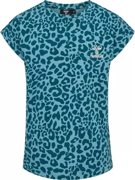 Футболка Hummel S/S Hmlflowy Aop S/S, цвет BLUE CORAL