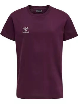 Футболка Hummel S/S Hmlmove Grid Cotton S/S Kid, цвет GRAPE WINE