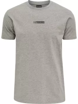 Футболка Hummel S/S Hmloffgrid Tee S/S, цвет GREY MELANGE/FORGED IRON