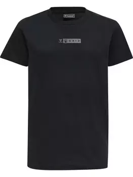 Футболка Hummel S/S Hmloffgrid Tee S/S Kids, черный/кованое железо