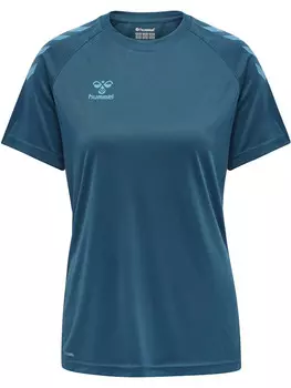 Футболка Hummel S/S Woman, цвет BLUE CORAL