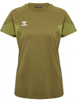 Футболка Hummel S/S Woman, цвет MILITARY OLIVE