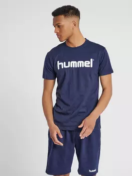 Футболка Hummel Sport Kurzarm Rundhals aus Baumwolle HMLGO, синий