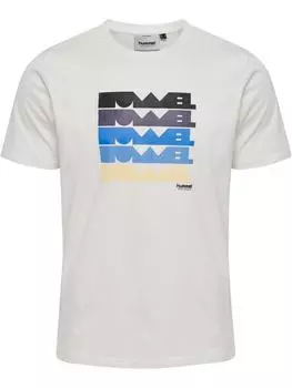 Футболка Hummel T-Shirt S/S Hmlregular Erwachsene, цвет WHITE/BLUE