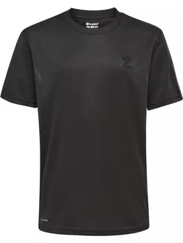 Футболка Hummel Trikot S/S Hmlactive Pl Jersey S/S Kids, цвет OBSIDIAN
