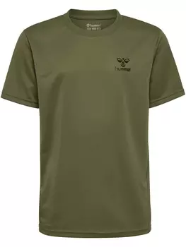 Футболка Hummel Trikot S/S Hmlactive Pl Jersey S/S Kids, цвет OLIVE NIGHT