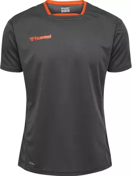 Футболка Hummel Trikot S/S Hmlauthentic Kids Poly Jersey S/S, цвет ASPHALT