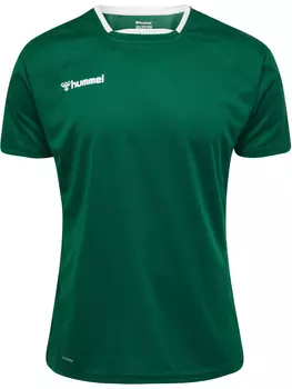 Футболка Hummel Trikot S/S Hmlauthentic Kids Poly Jersey S/S, цвет EVERGREEN