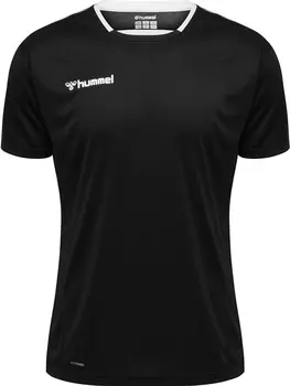 Футболка Hummel Trikot S/S Hmlauthentic Kids Poly Jersey S/S, черный