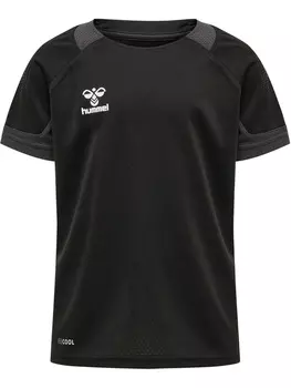 Футболка Hummel Trikot S/S Hmllead S/S Poly Jersey Kids, черный