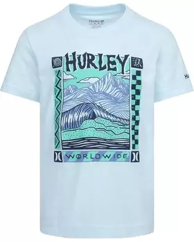 Футболка Hurley Kids Scenic Poster Tee, цвет Blue Tides Heather